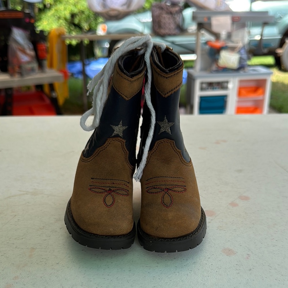 Brown and Black Kids Boots